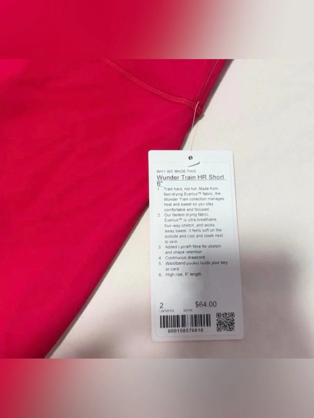 Lululemon Wunder Train HR Short 6